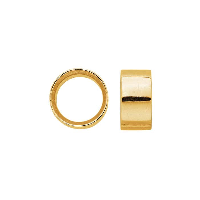 14K Yellow Gold Round Tube Bezel Setting