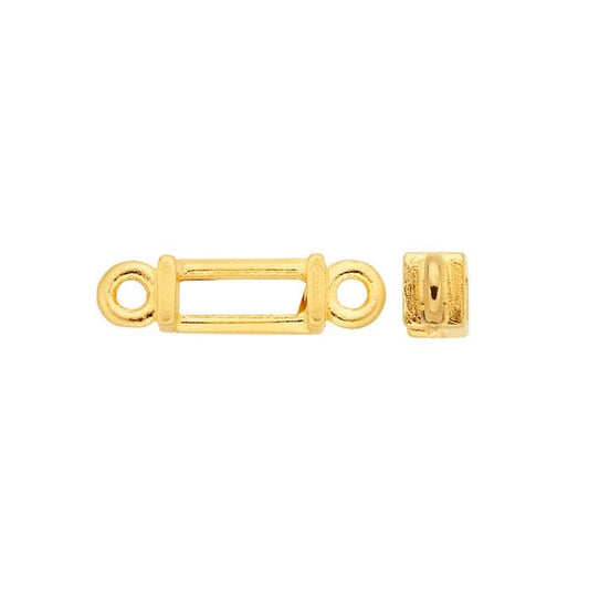 14K Geelgouden 4 x 2mm Baguette Bezel Component Montage
