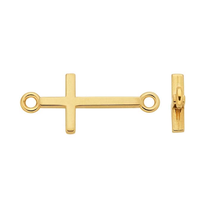 14K Yellow Gold Cross Link Component