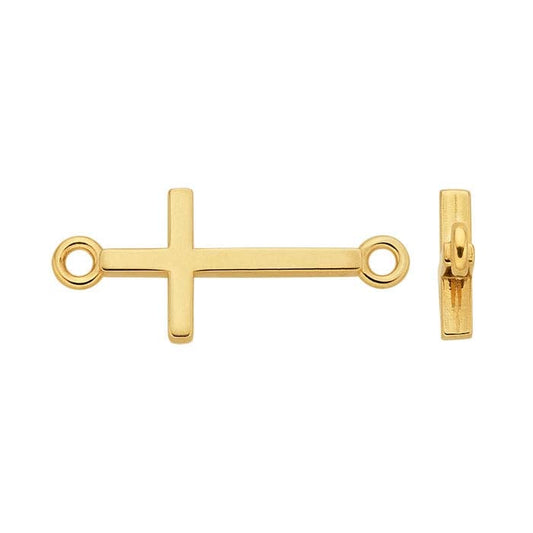 14K Yellow Gold Cross Link Component