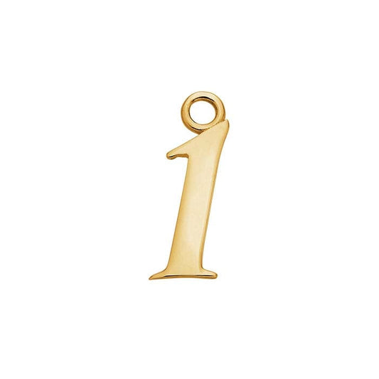 Zawieszka z cyfrą z żółtego złota 14K, "25,4 mm"
