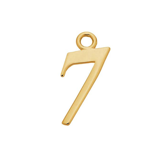 Zawieszka z cyfrą z żółtego złota 14K, "177,8 mm"