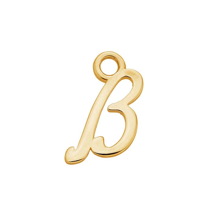 14K Yellow Gold Mini Alphabet Charm