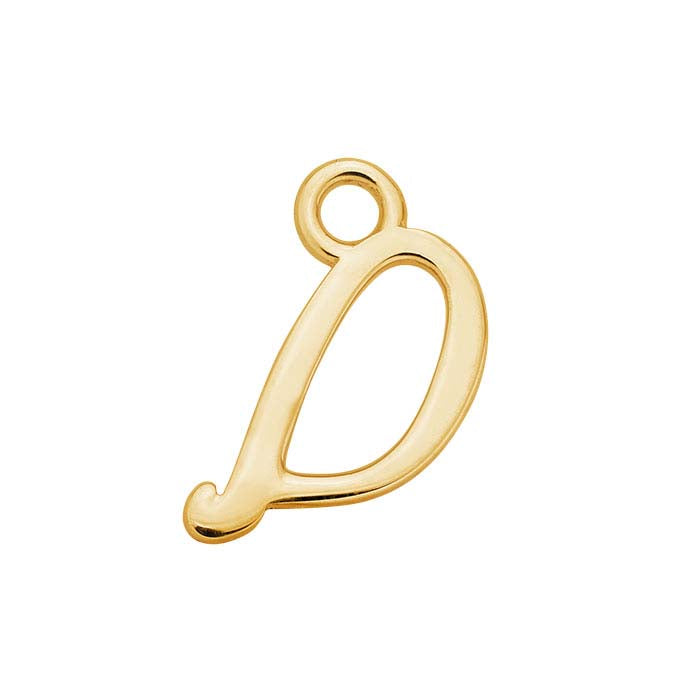 14K Yellow Gold Mini Alphabet Charm