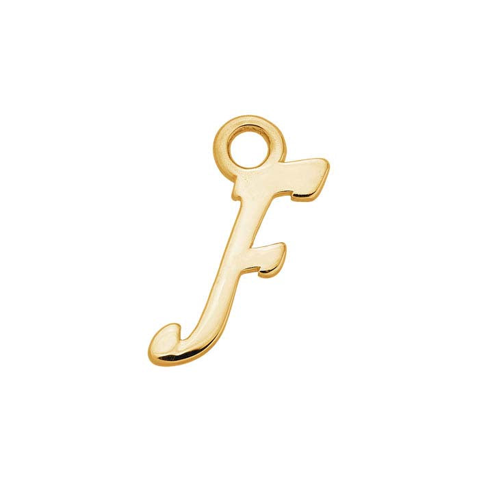 14K Yellow Gold Mini Alphabet Charm