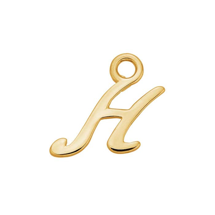 14K Yellow Gold Mini Alphabet Charm