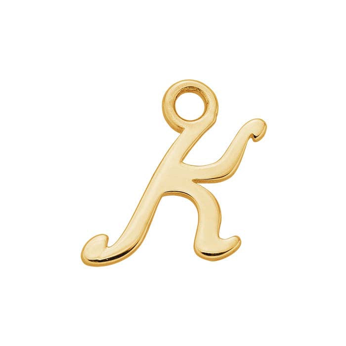 14K Yellow Gold Mini Alphabet Charm
