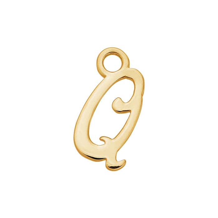14K Yellow Gold Mini Alphabet Charm