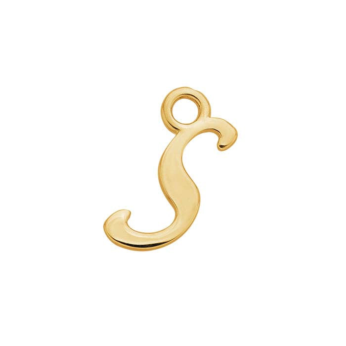 14K Yellow Gold Mini Alphabet Charm