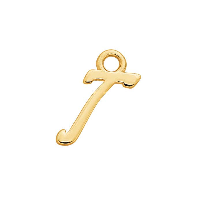 14K Yellow Gold Mini Alphabet Charm