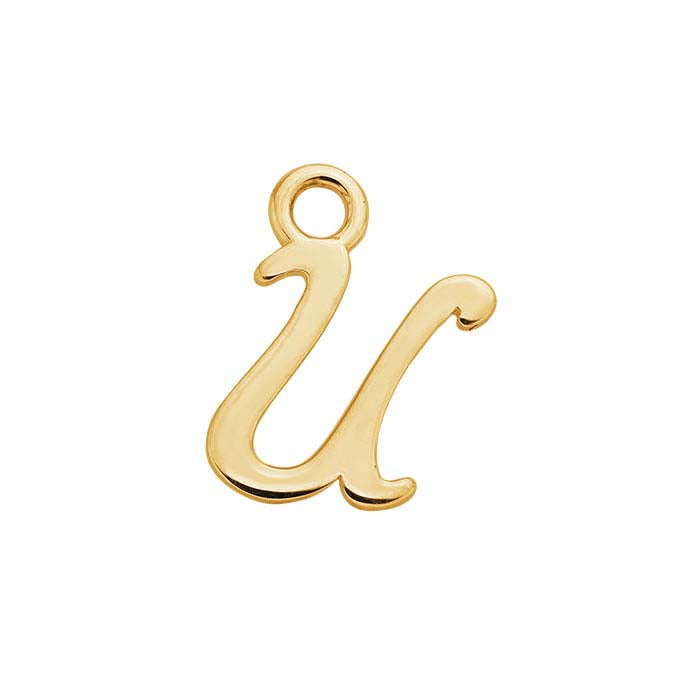 14K Yellow Gold Mini Alphabet Charm