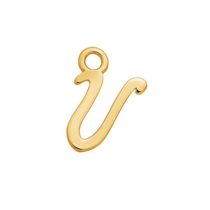 14K Yellow Gold Mini Alphabet Charm