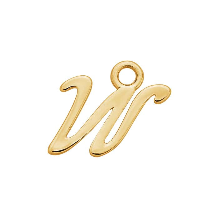 14K Yellow Gold Mini Alphabet Charm