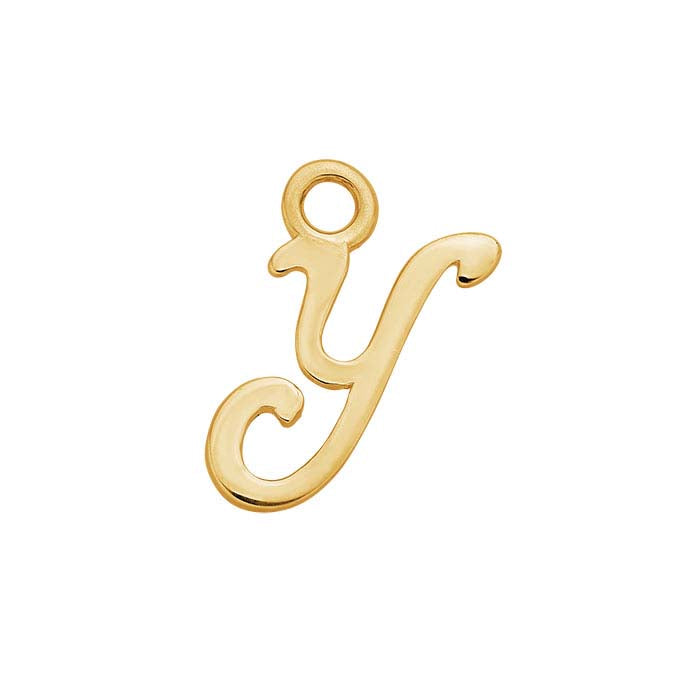 14K Yellow Gold Mini Alphabet Charm