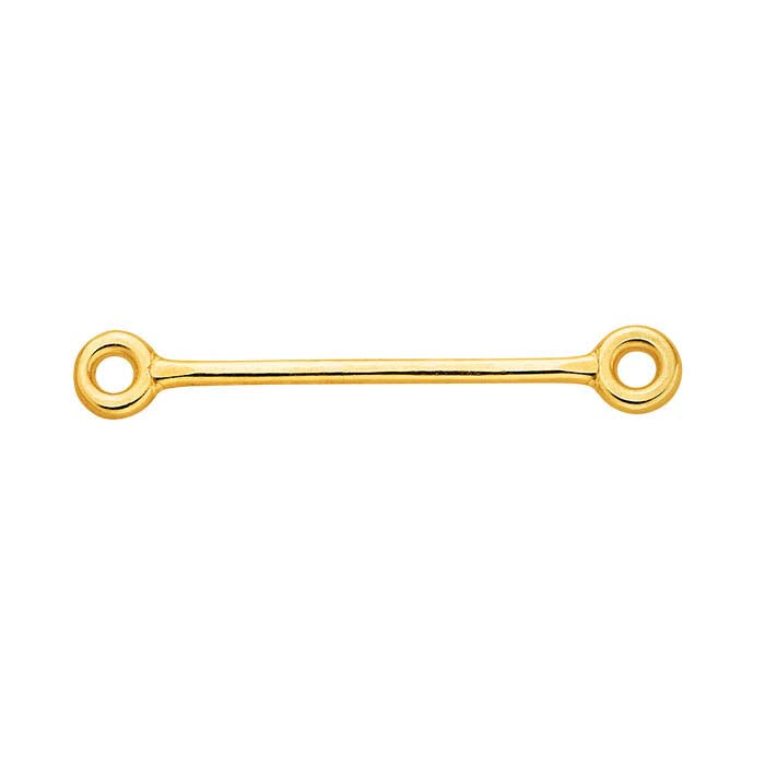 Componente a maglia a barra in oro giallo 14K