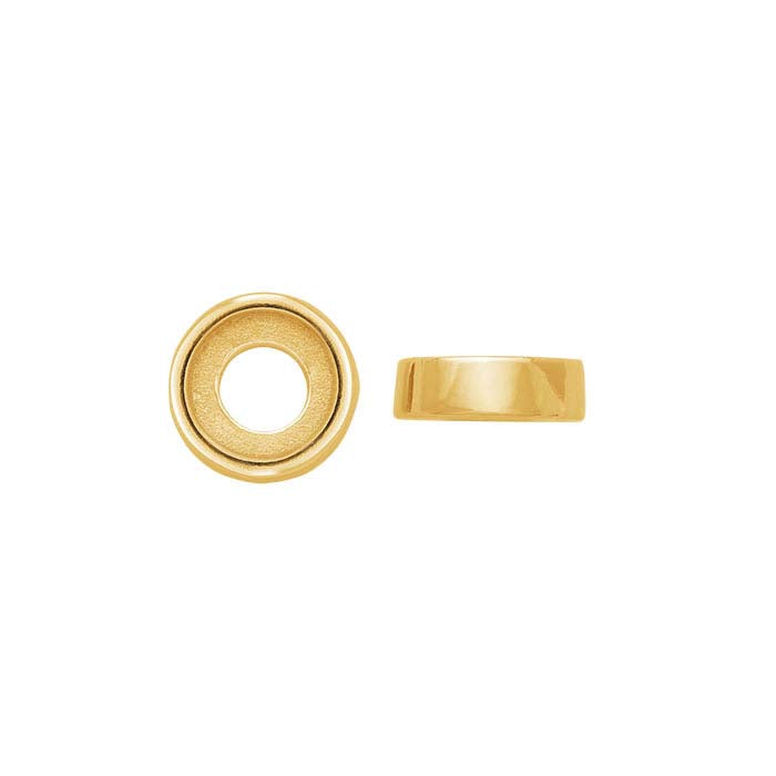 14K Yellow Gold 4mm Round Bezel Cup Setting
