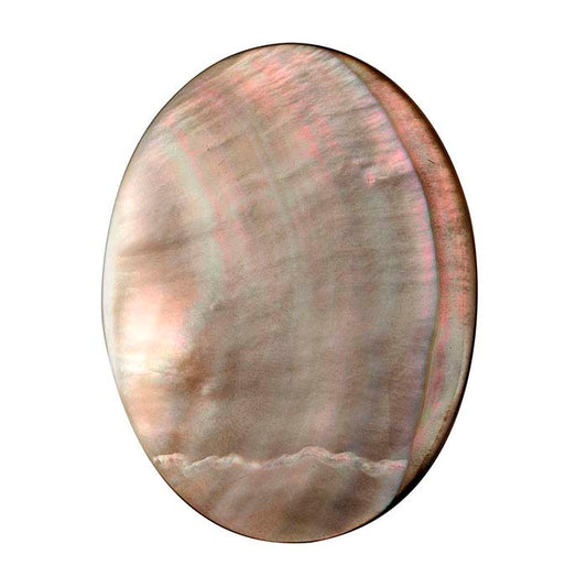 Cabochon ovale in madreperla nera 40 x 30 mm
