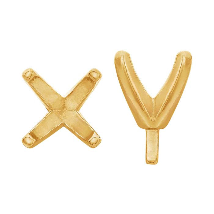 14K Gold Round 4-Prong Setting with Peg