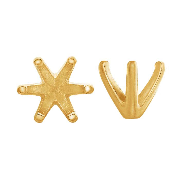 18K Yellow Gold Round 6-Prong Setting
