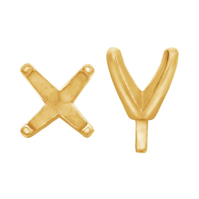 14K Gold Round 4-Prong Setting with Peg