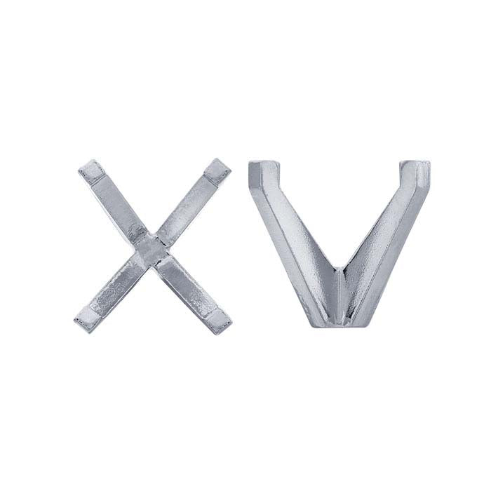 Platynowa oprawa owalna 7 x 5 mm z 4 łapkami