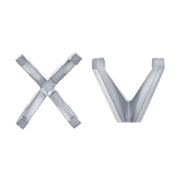 Platynowa oprawa owalna 10 x 8 mm z 4 łapkami