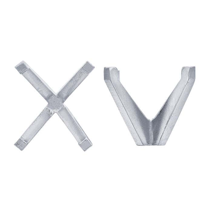 Platina 11 x 9 mm Oval 4-klorinfattning