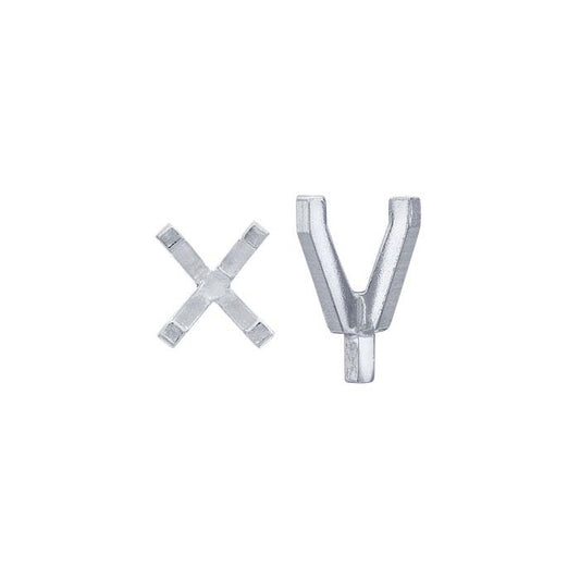 Montatura ovale 5 x 3,3 mm a 4 griffe in oro bianco 14K con perno