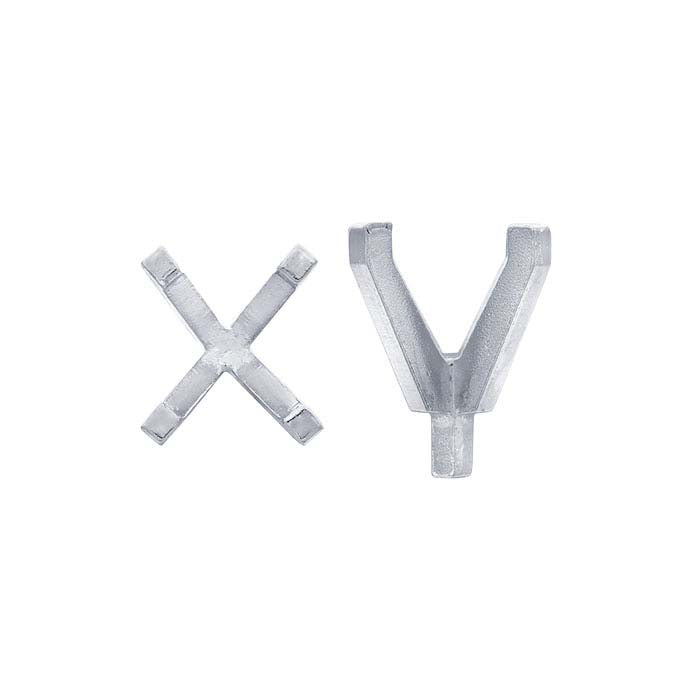 Platynowa oprawa owalna 8 x 6 mm na 4 łapki z kołkiem