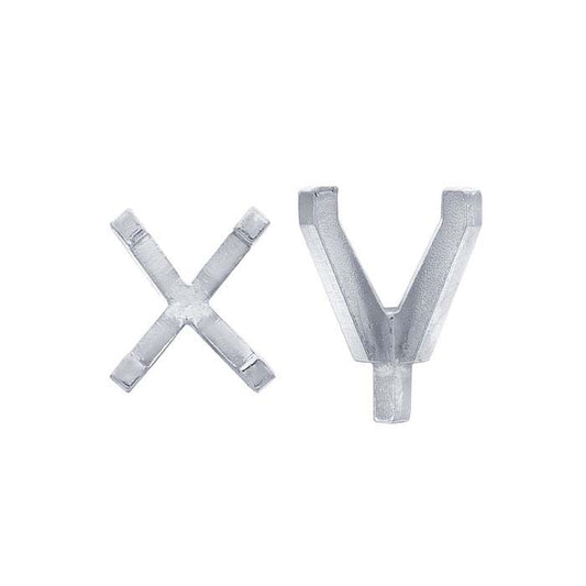 Platinos 12 x 10 mm ovalo formos 4-kablių įtvirtinimas su kaiščiu