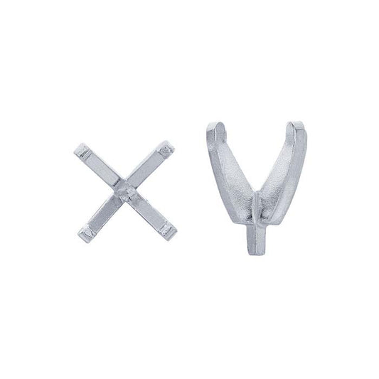 Platinum 4mm Princess 4-Prong Setting with Peg