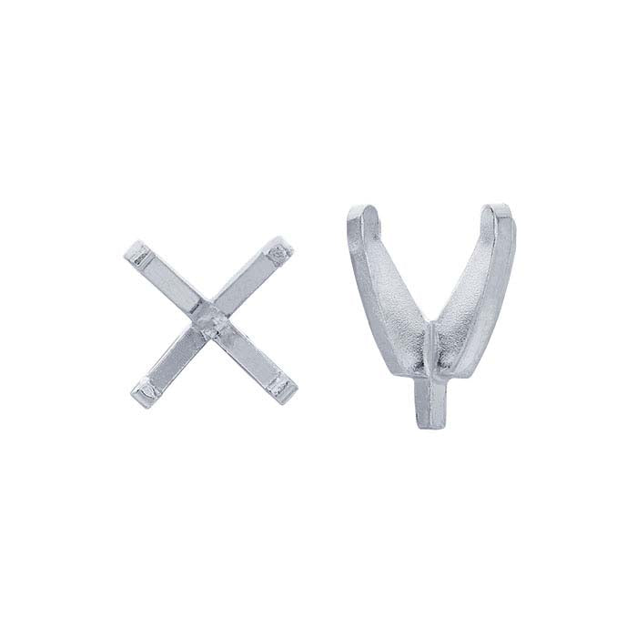 Platinum 6mm Princess 4-Prong Setting with Peg
