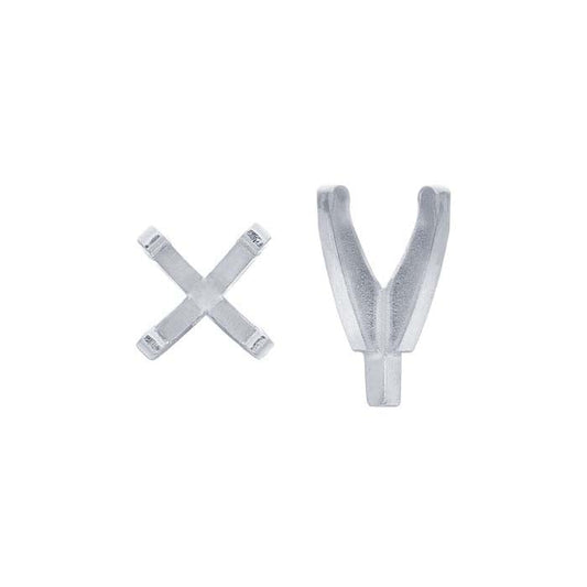 14K White Gold 3mm Princess 4-Prong Setting with Peg