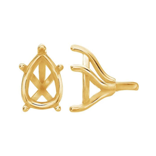 Impostazione a 5 punte a pera 5 x 3 mm in oro giallo 14K