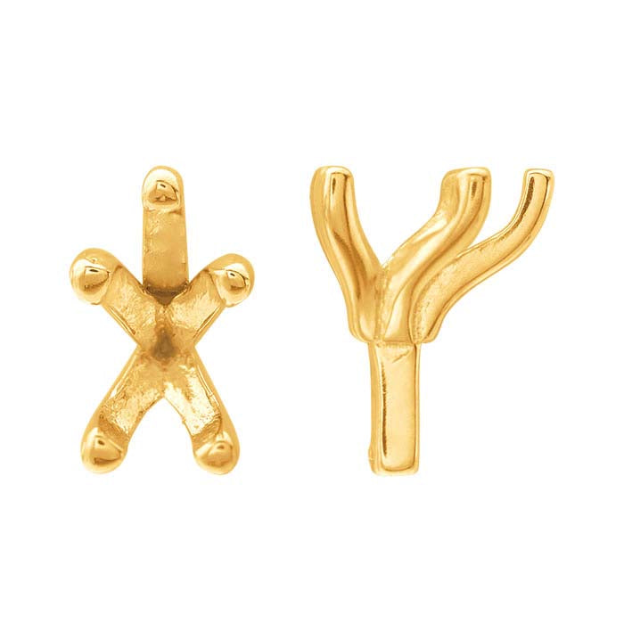 14K Yellow Gold 8 x 6mm Pear 5-Prong Setting with Peg