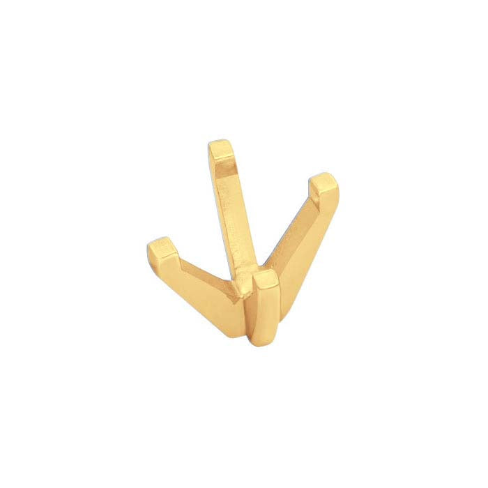 14K Gult Guld 8 x 6 mm Oval 4-klorinfattning