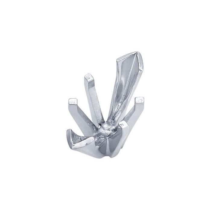 Impostazione a 6 punte con castone a V da 12 x 5,5 mm a forma di marquise in oro bianco 14K