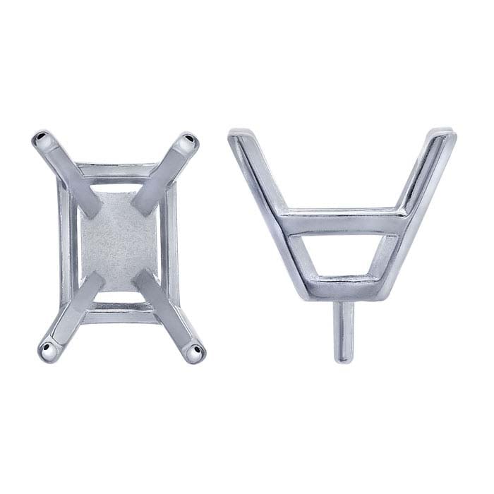 Emerald-Cut 4-Prong Setting with Peg