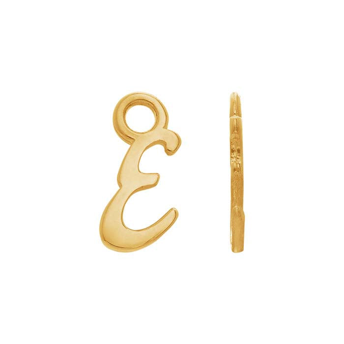 14K Yellow Gold Mini Alphabet Charm