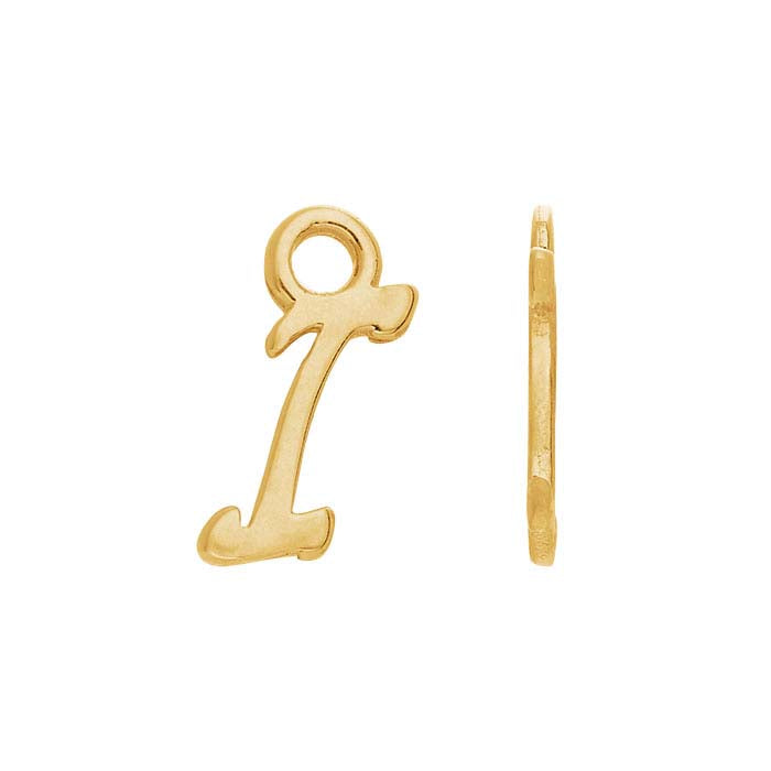 14K Yellow Gold Mini Alphabet Charm