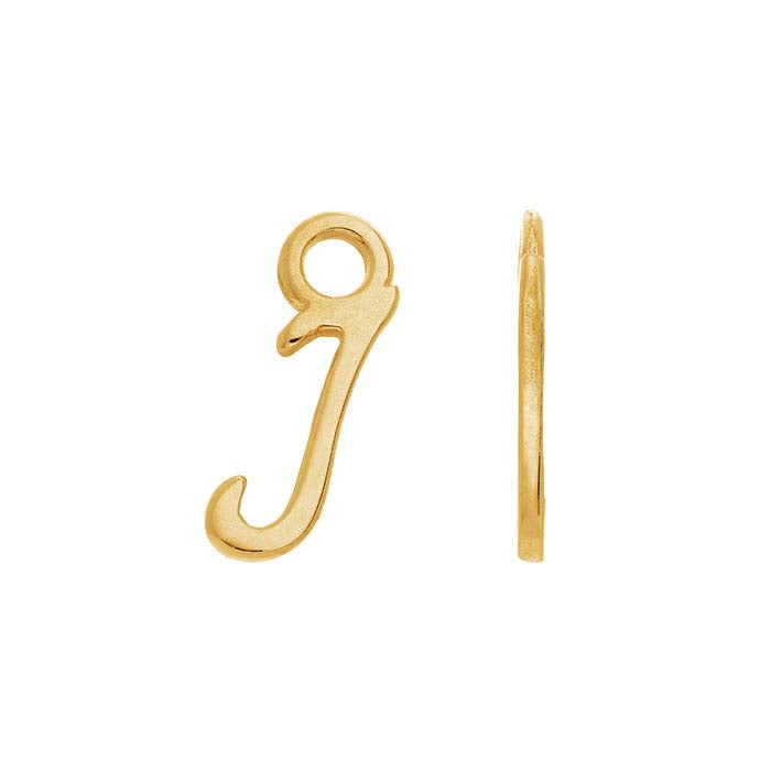 14K Yellow Gold Mini Alphabet Charm