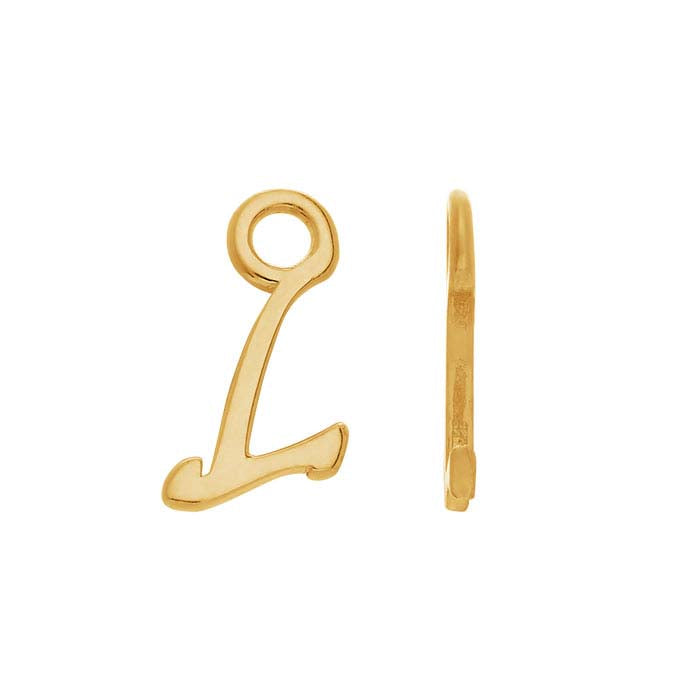 14K Yellow Gold Mini Alphabet Charm