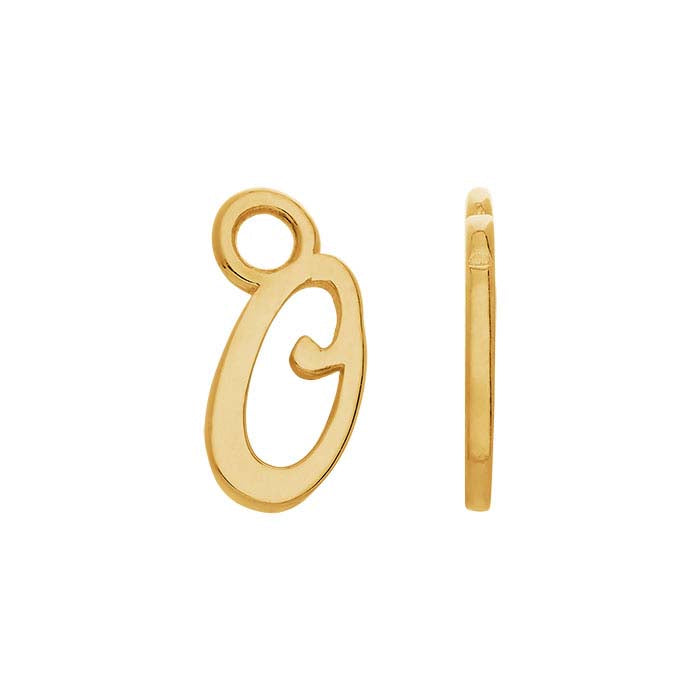 14K Yellow Gold Mini Alphabet Charm