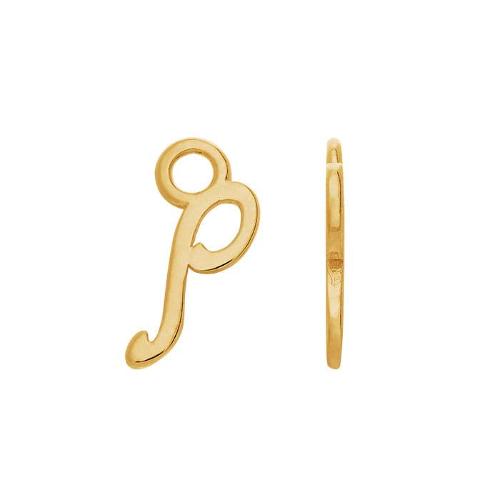 14K Yellow Gold Mini Alphabet Charm