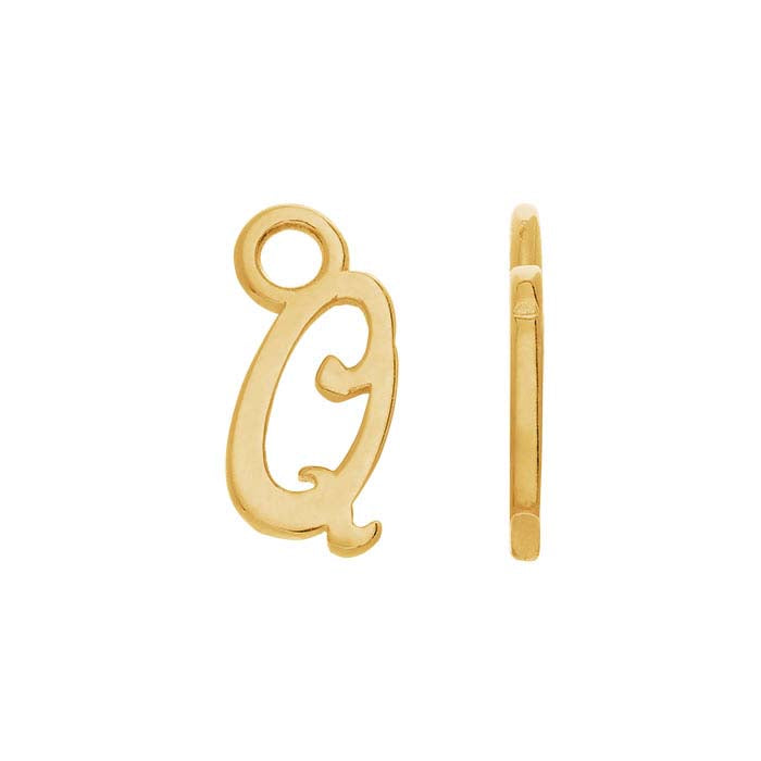 14K Yellow Gold Mini Alphabet Charm