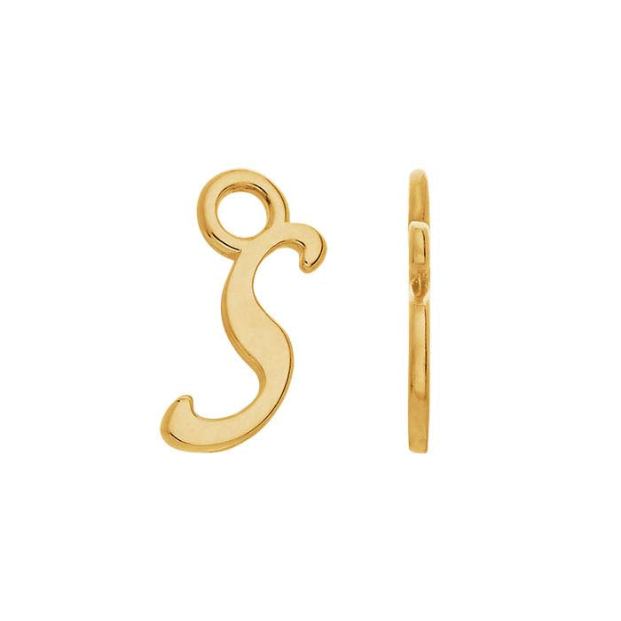 14K Yellow Gold Mini Alphabet Charm