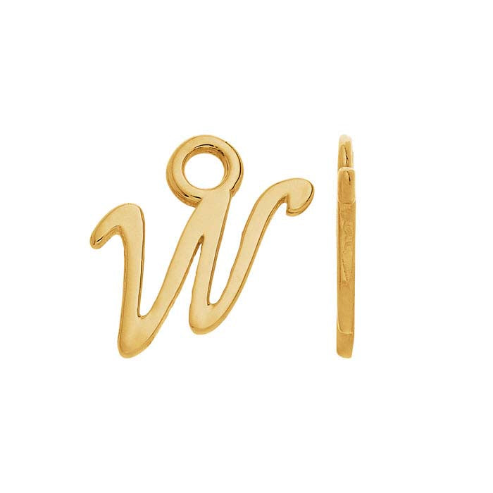14K Yellow Gold Mini Alphabet Charm
