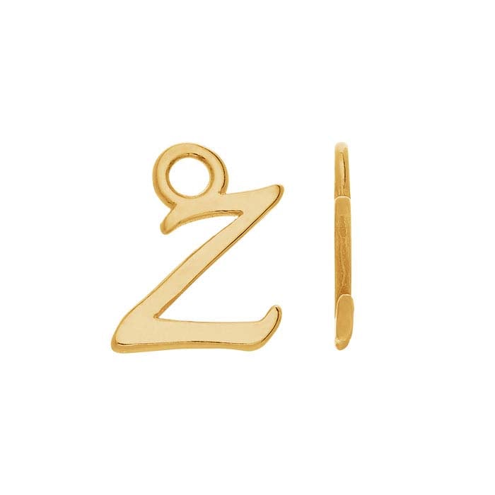 14K Yellow Gold Mini Alphabet Charm