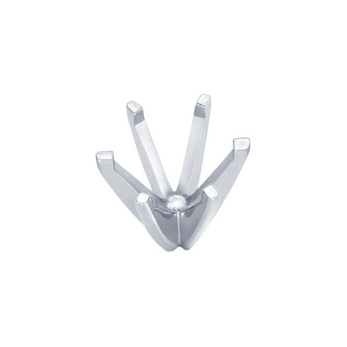 Platinum 6.4mm Round Tall 6-Prong Setting