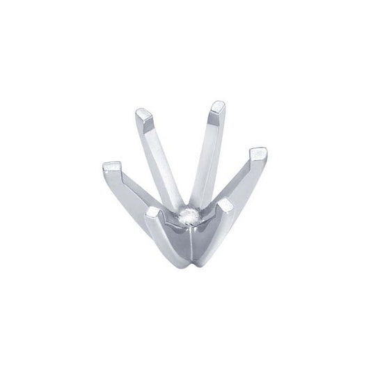 Platina 6,4 mm Rund Hög 6-klorinfattning